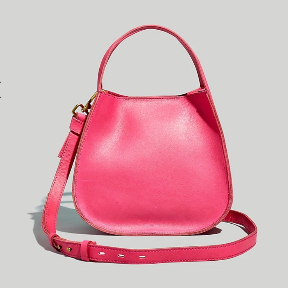 NWT MADEWELL SYDNEY CROSSBODY BAG LEATHER ROSY HIBISCUS